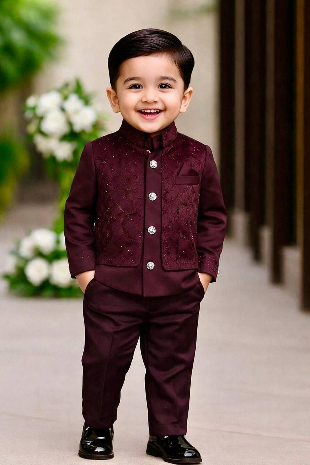 AnishkaStore Boys Festive & Party Blazer and Pant Set