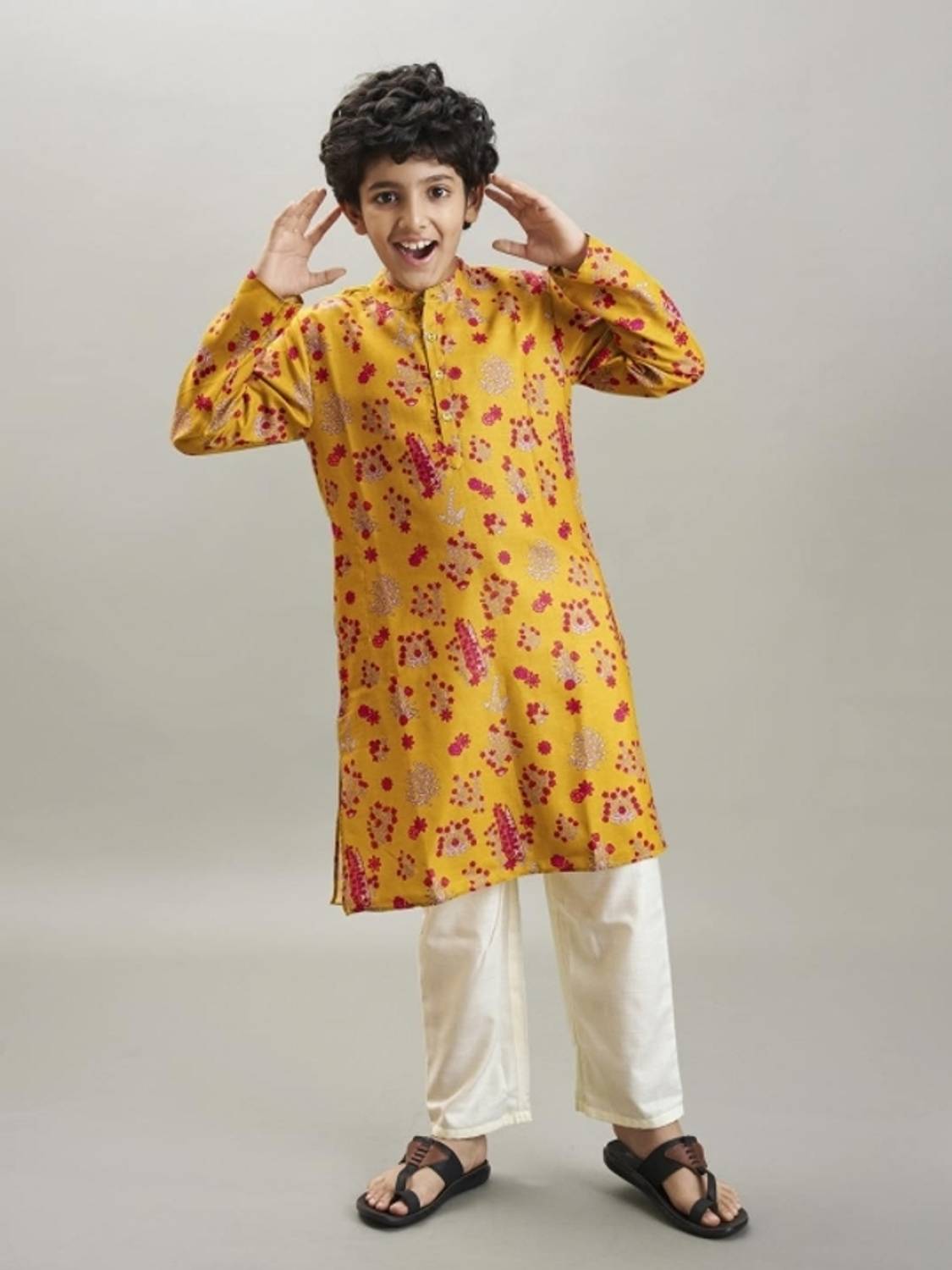 Bittu By Bhama Boys Festive & Party Kurta and Pyjama Set