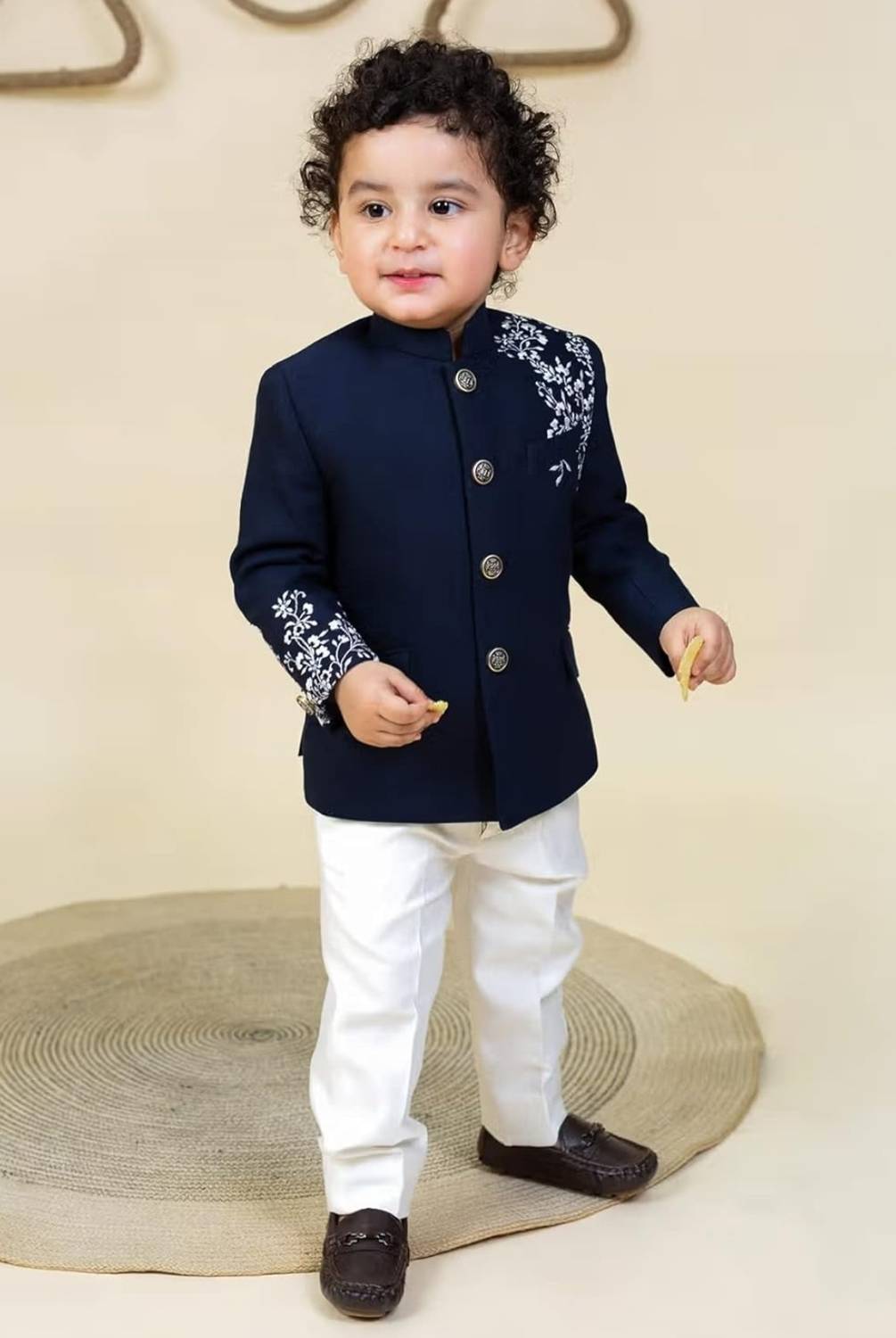 Aksa Fashion Boys Festive & Party Blazer and Pant Set