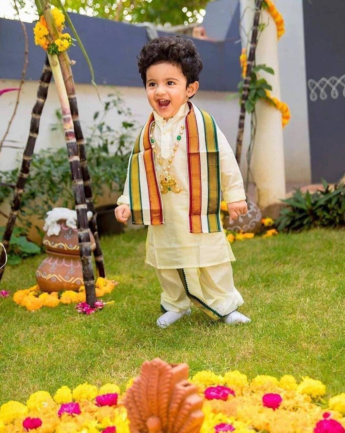 ABLASKAR FASHION Boys Festive & Party Kurta, Pyjama & Dupatta Set