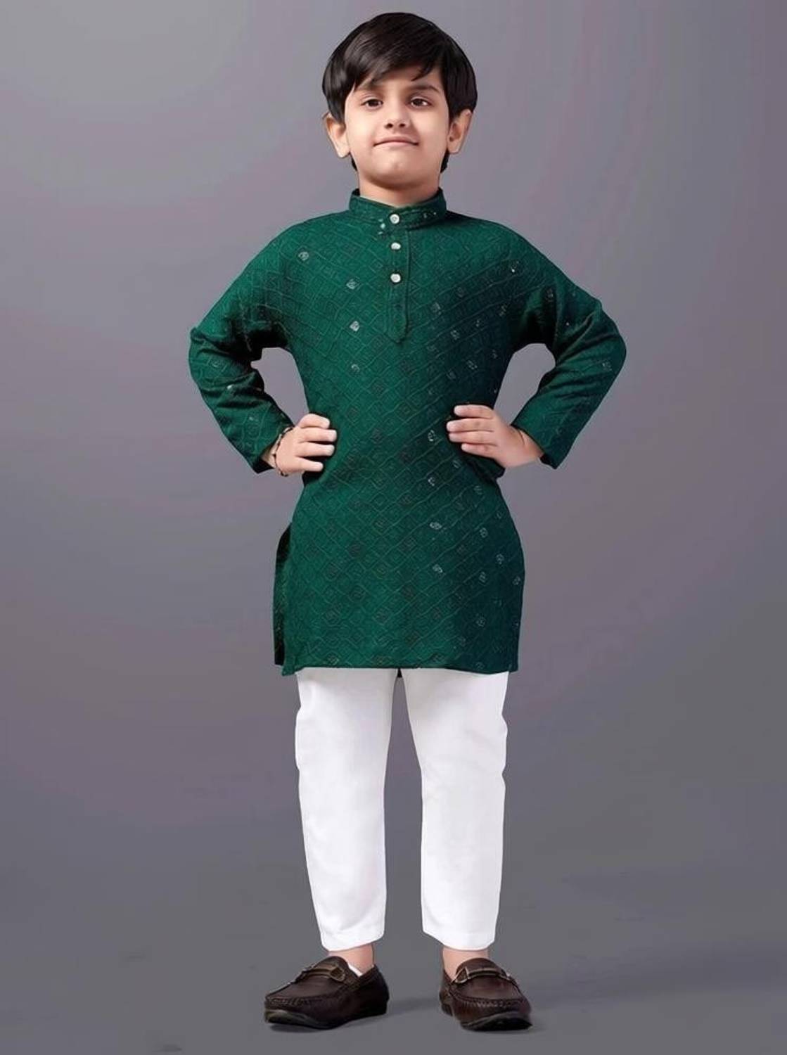 BISHWAAS Boys Festive & Party Kurta and Pyjama Set