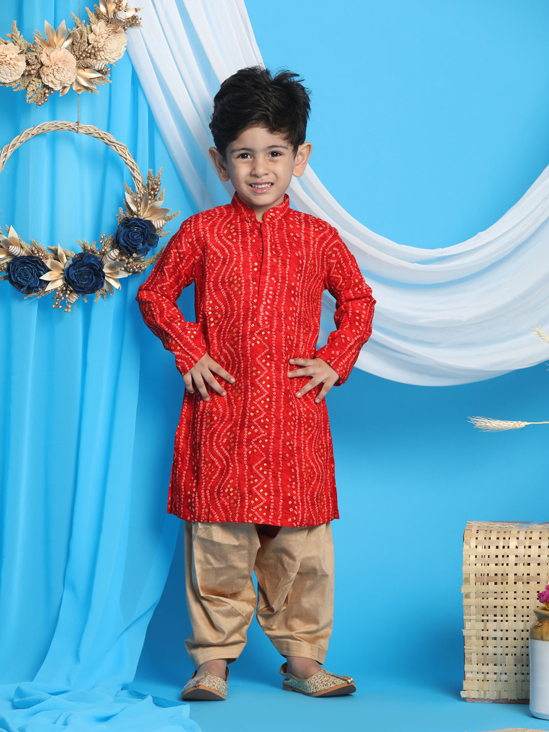 Image of VASTRAMAY Boys Festive & Party Kurta and Pyjama Set