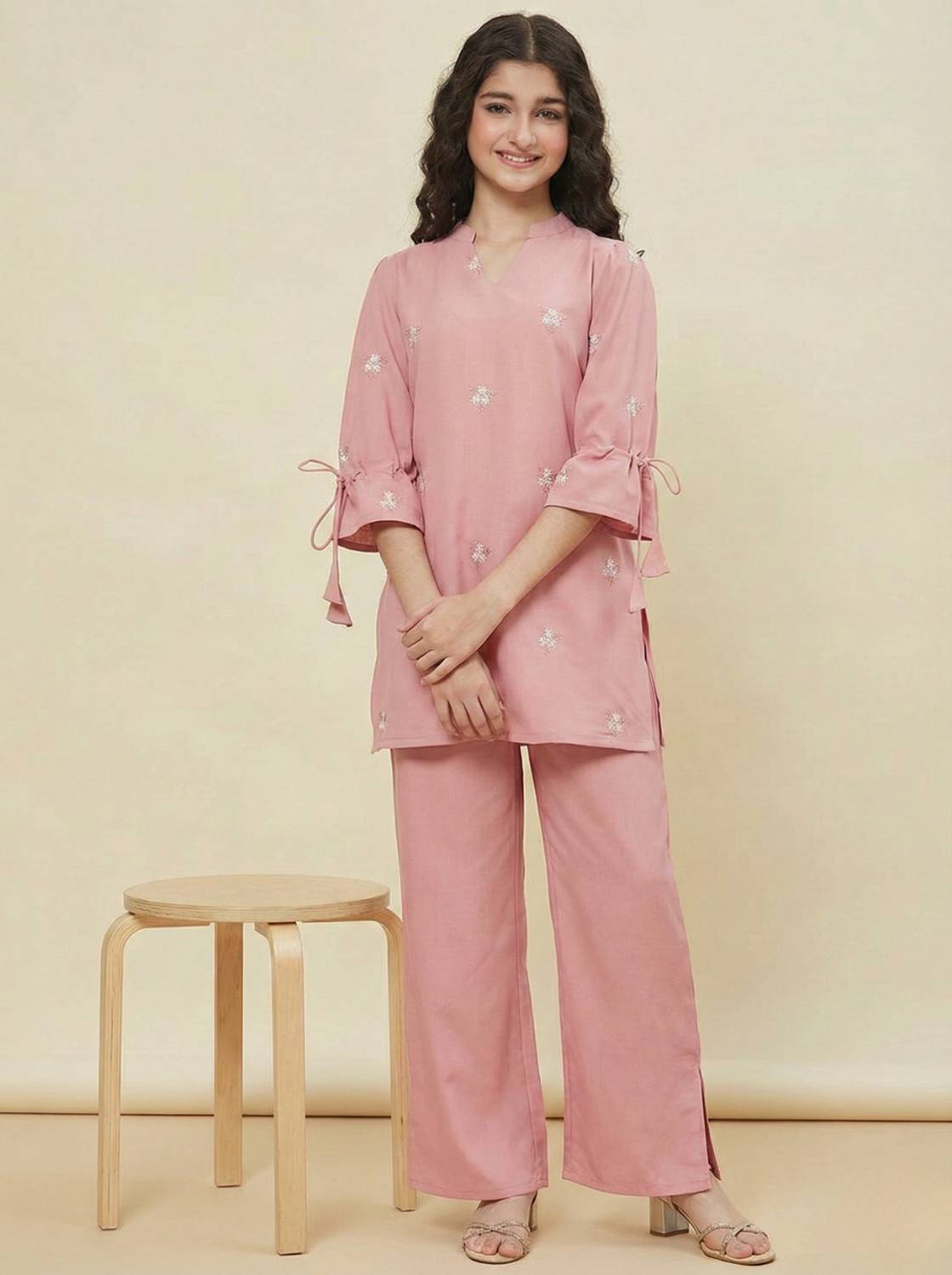Bholukart Girls Festive & Party Kurta and Palazzo Set