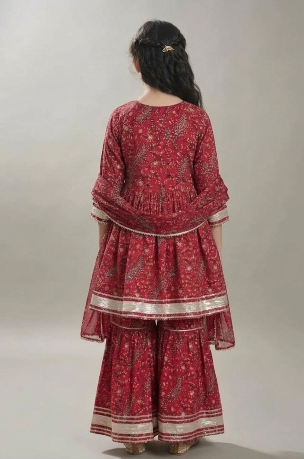 Image of KDM FASHION Girls Festive & Party Kurta and Sharara Set