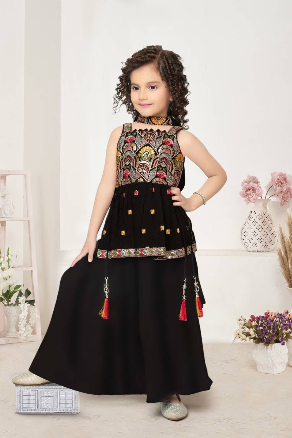 HONESTYLE Girls Wedding Kurta and Palazzo Set
