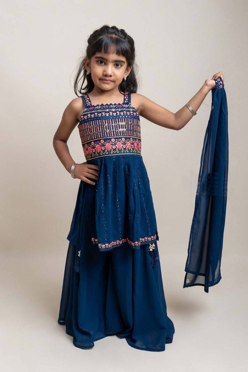 HONESTYLE Girls Wedding Kurta and Palazzo Set