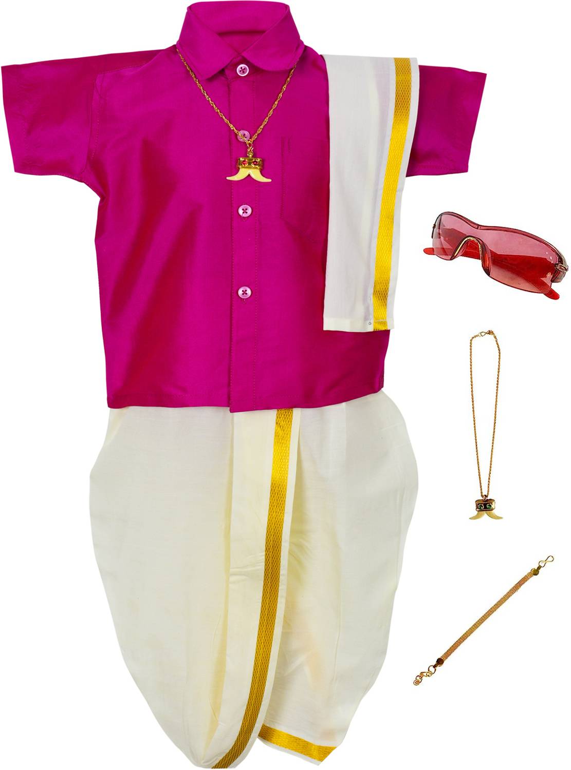 Amirtha Fashion Boys Festive & Party Shirt & Dhoti Set
