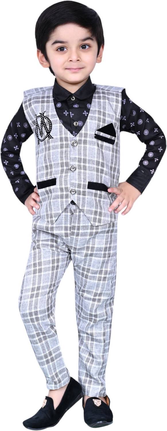 Good Doo Apparel's Boys Festive & Party Shirt & Waistcoat Set