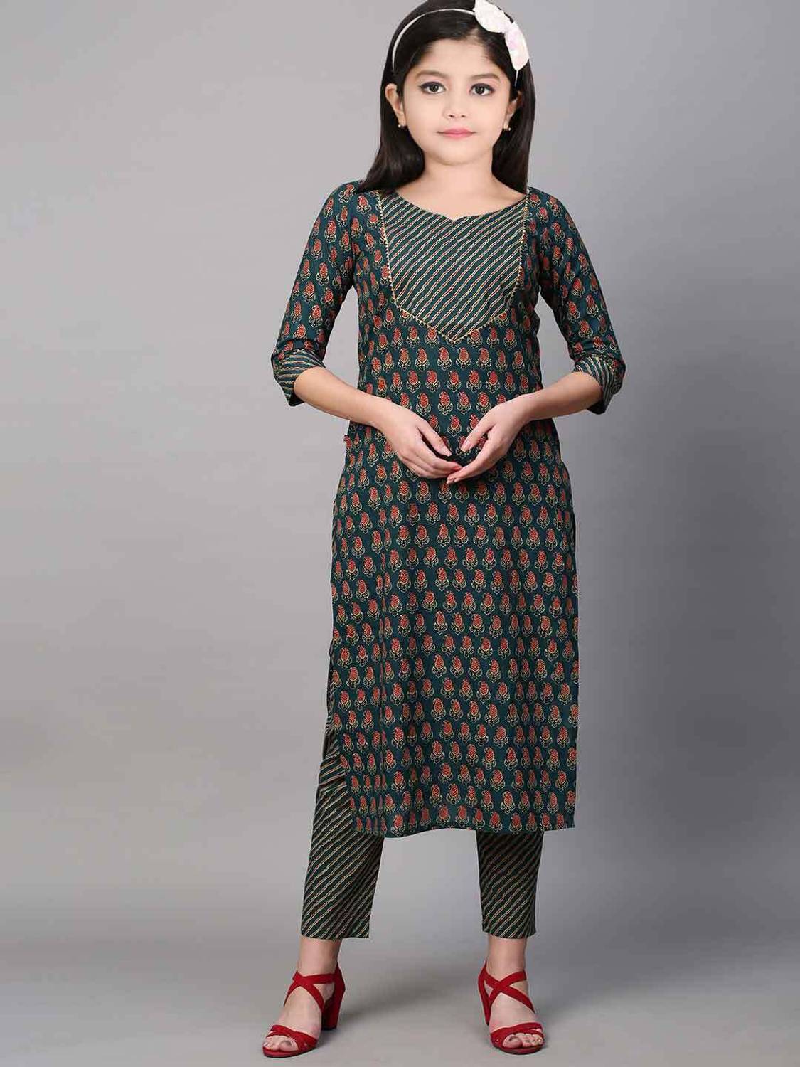 Vetrokart Girls Festive & Party Kurta and Churidar Set