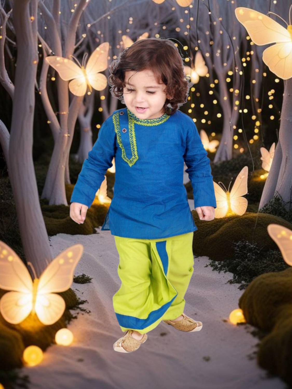 Aksa Fashion Boys Festive & Party Dhoti & Kurta Set
