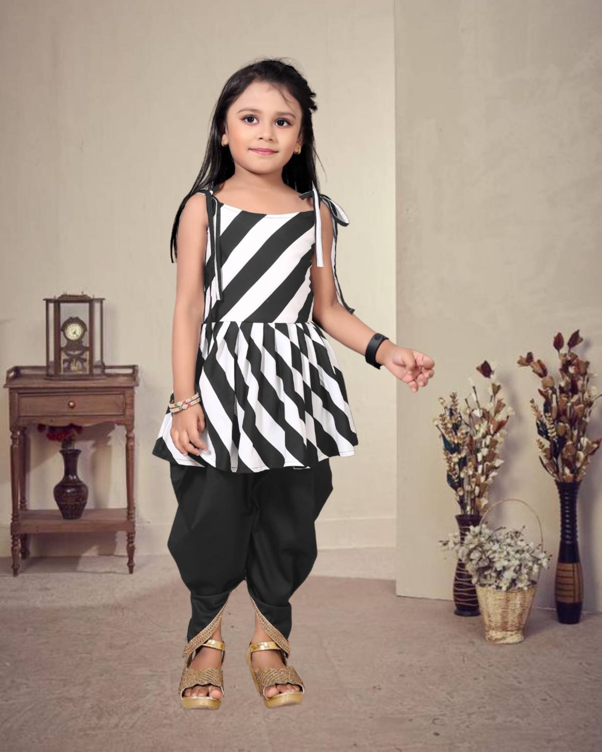 Meraki Fab Girls Festive & Party Dhoti & Kurta Set