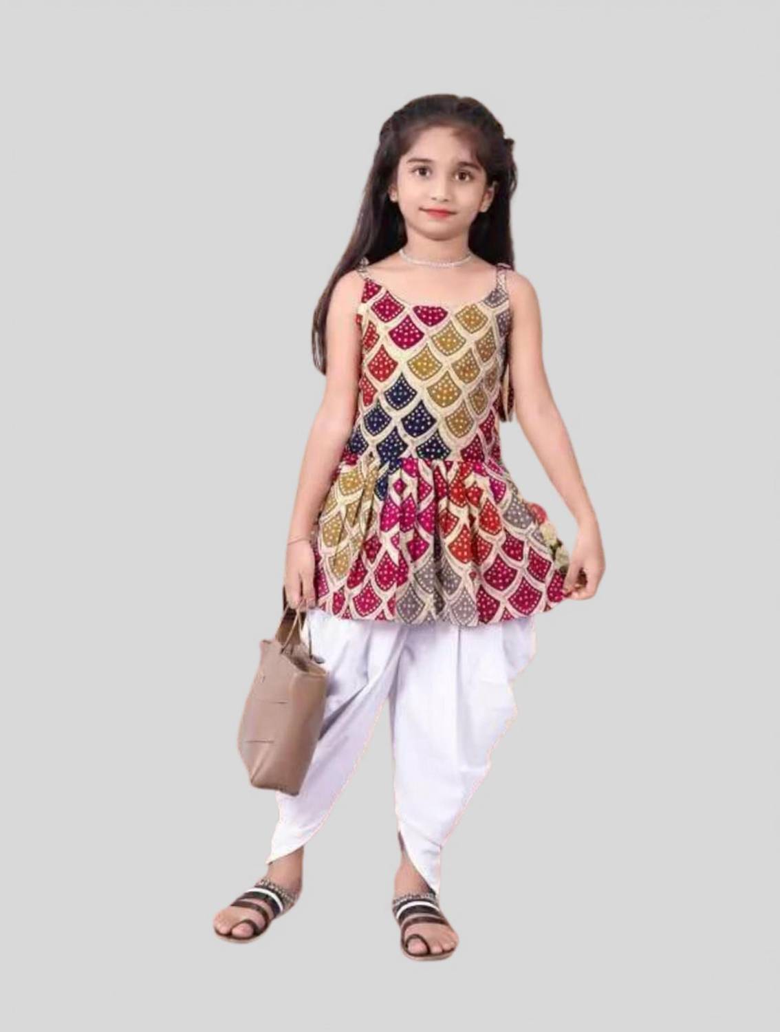 Meraki Fab Girls Festive & Party Dhoti & Kurta Set