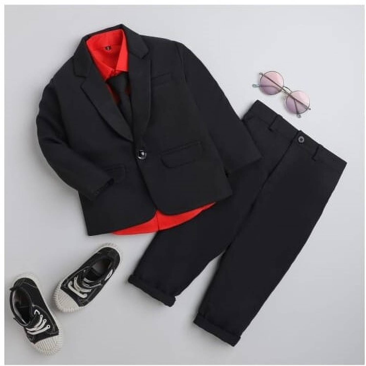 ArhamFashionWear Boys Festive & Party, Wedding Blazer, Shirt and Trouser Set