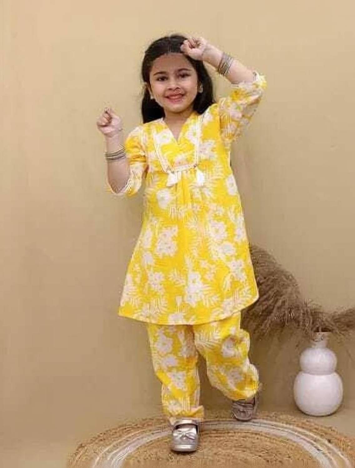 BITIYALAADO Girls Festive & Party Kurta and Palazzo Set