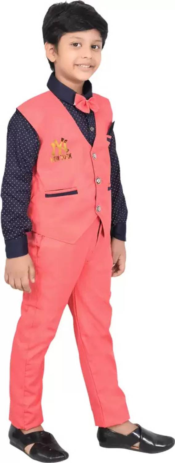 24era Boys Festive & Party Shirt, Waistcoat and Pant Set