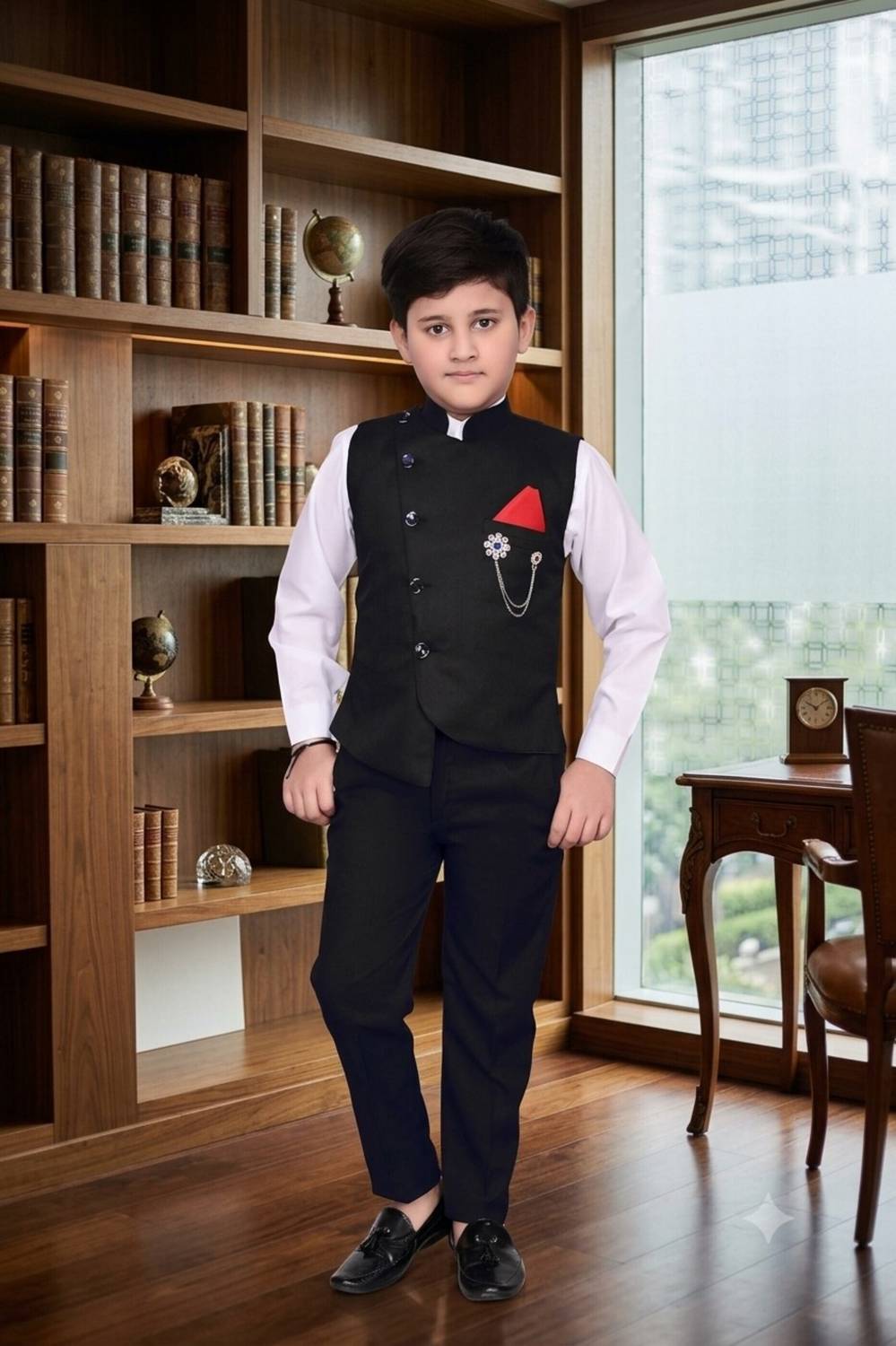 VALUE CREATION Boys Festive & Party Shirt, Waistcoat and Pant Set