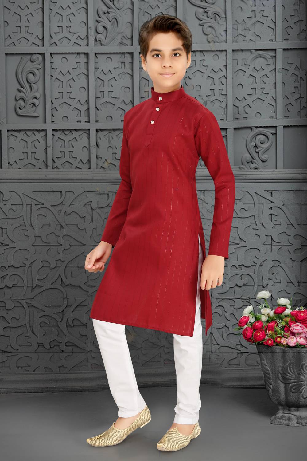 BYTER Boys Wedding Kurta and Pyjama Set