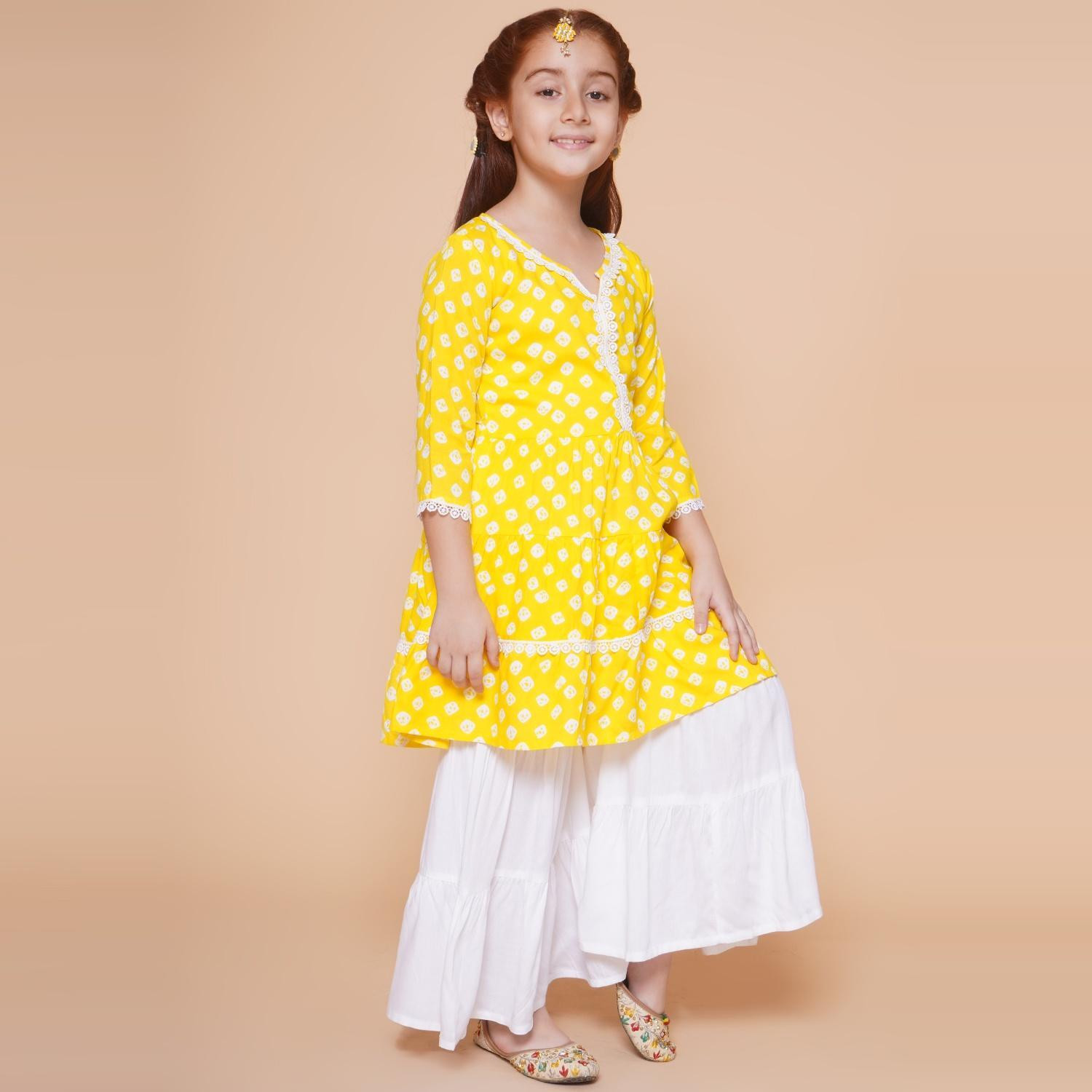 Image of Arshia Fashions Girls Festive & Party Kurta and Palazzo Set