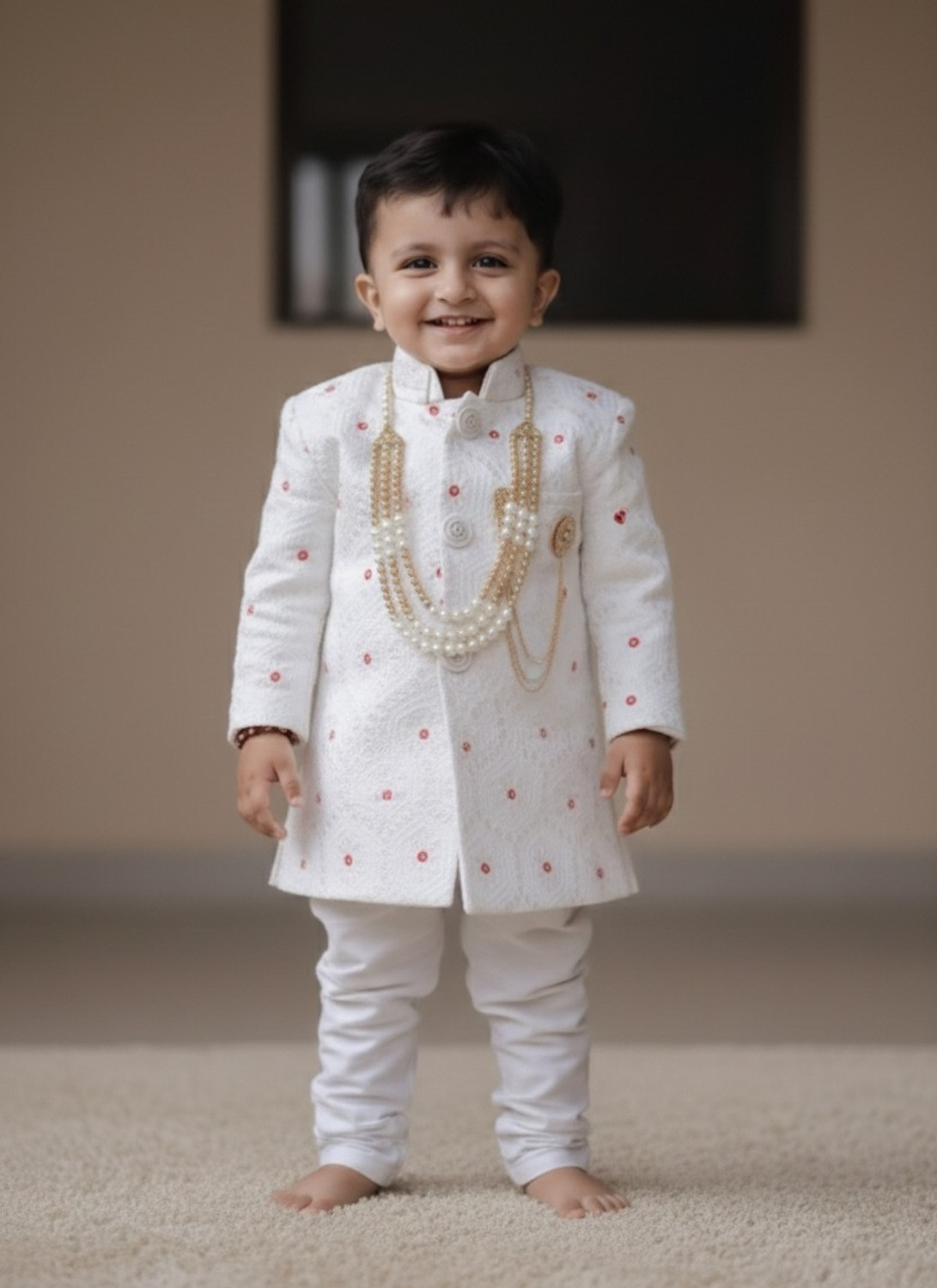Image of CUTEY Baby Boys Festive & Party Kurta and Pyjama Set