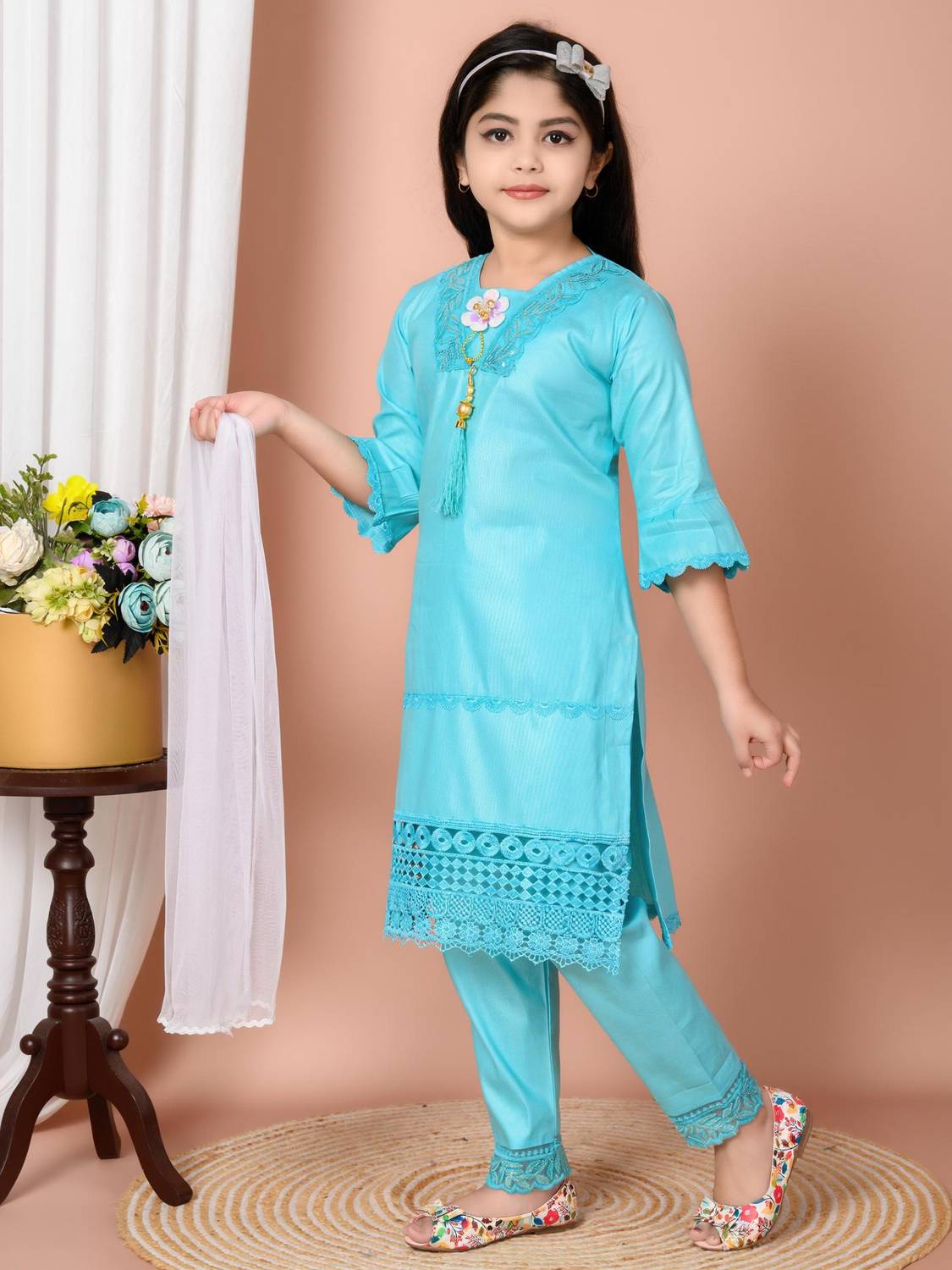 ABZ FASHION Girls Casual Kurta Pyjama