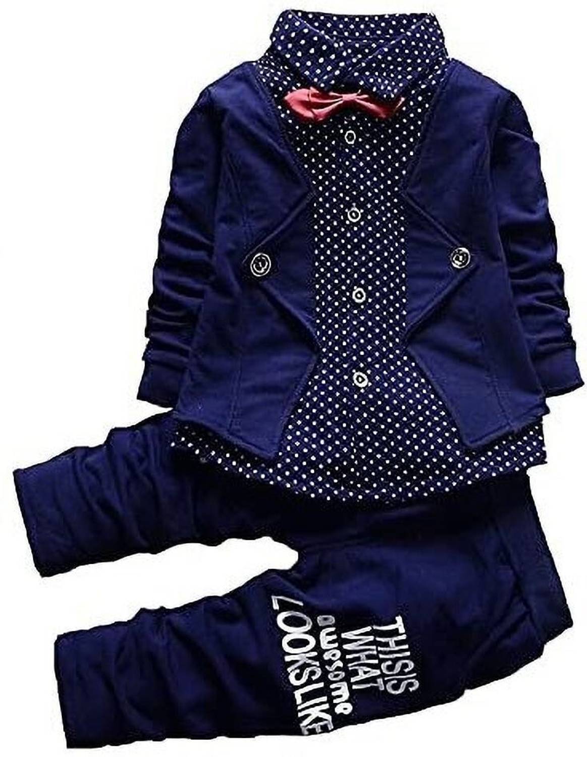 MD SQUARES OVERSEAS Boys Festive & Party Blazer and Pant Set
