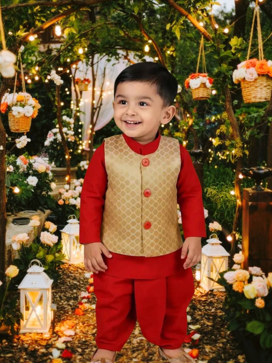Aksa Fashion Boys Festive & Party Kurta and Pyjama Set