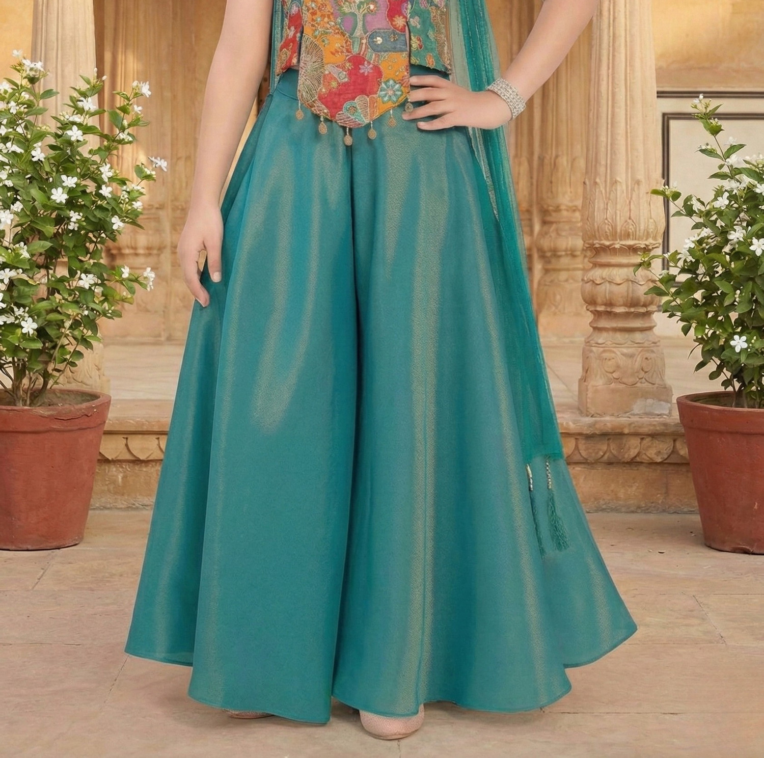 Image of UFB Girls Festive & Party Kurta and Sharara Set