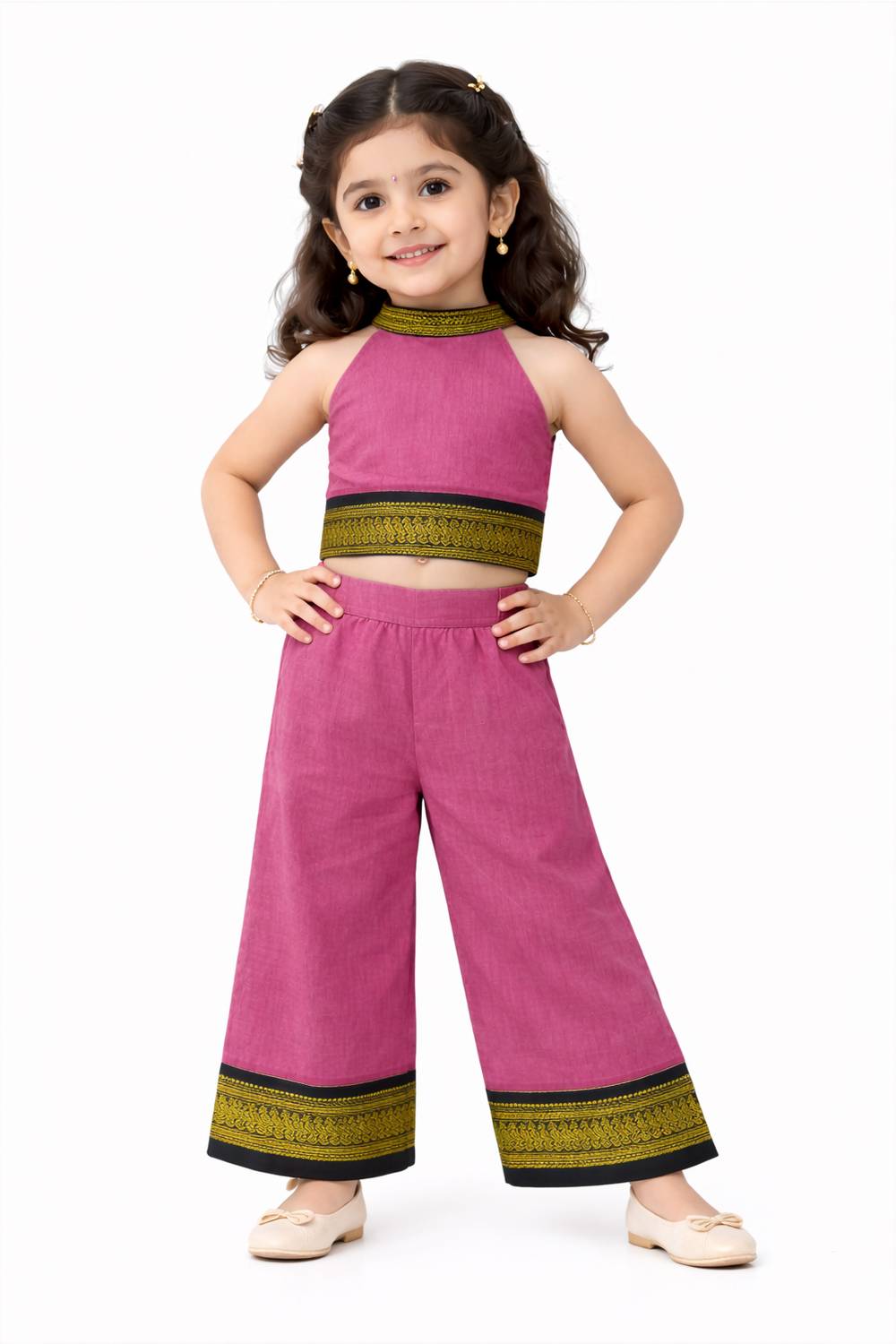 Amba Collection Boutique Girls Festive & Party Kurta and Palazzo Set