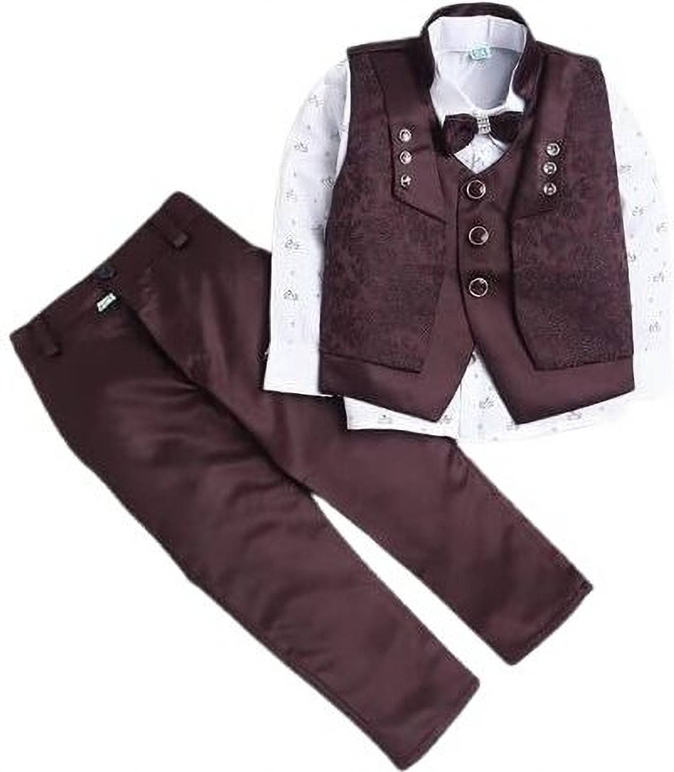 ArhamFashionWear Boys Festive & Party, Wedding Shirt, Waistcoat and Pant Set