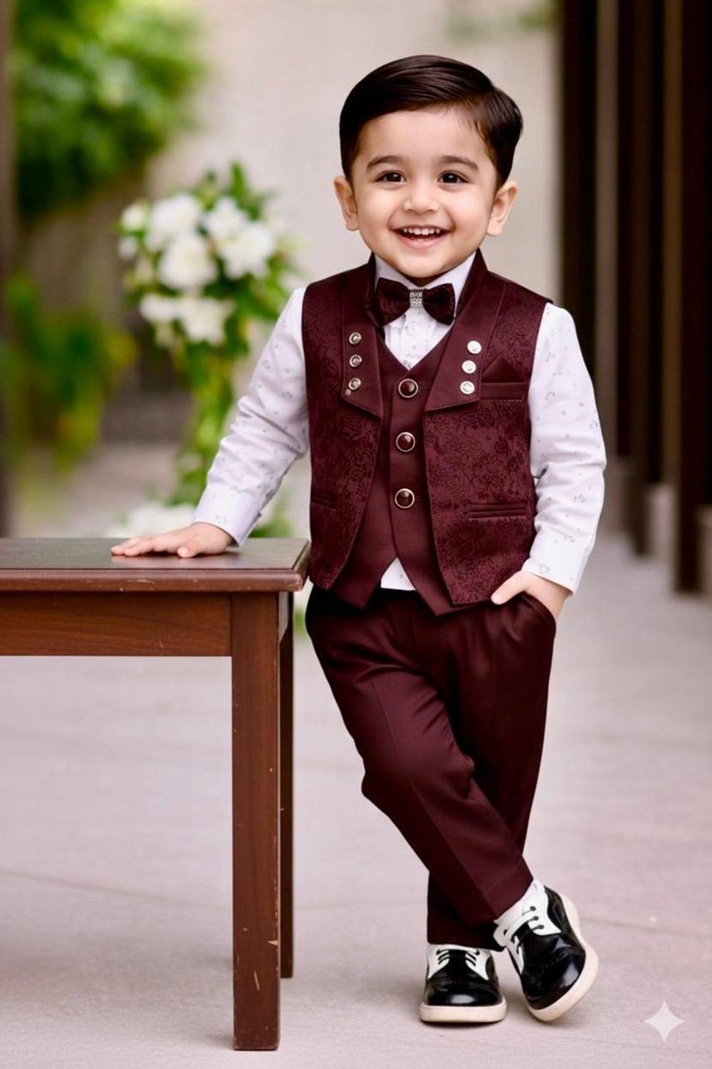 AnishkaFashion Boys Festive & Party Shirt, Waistcoat and Pant Set