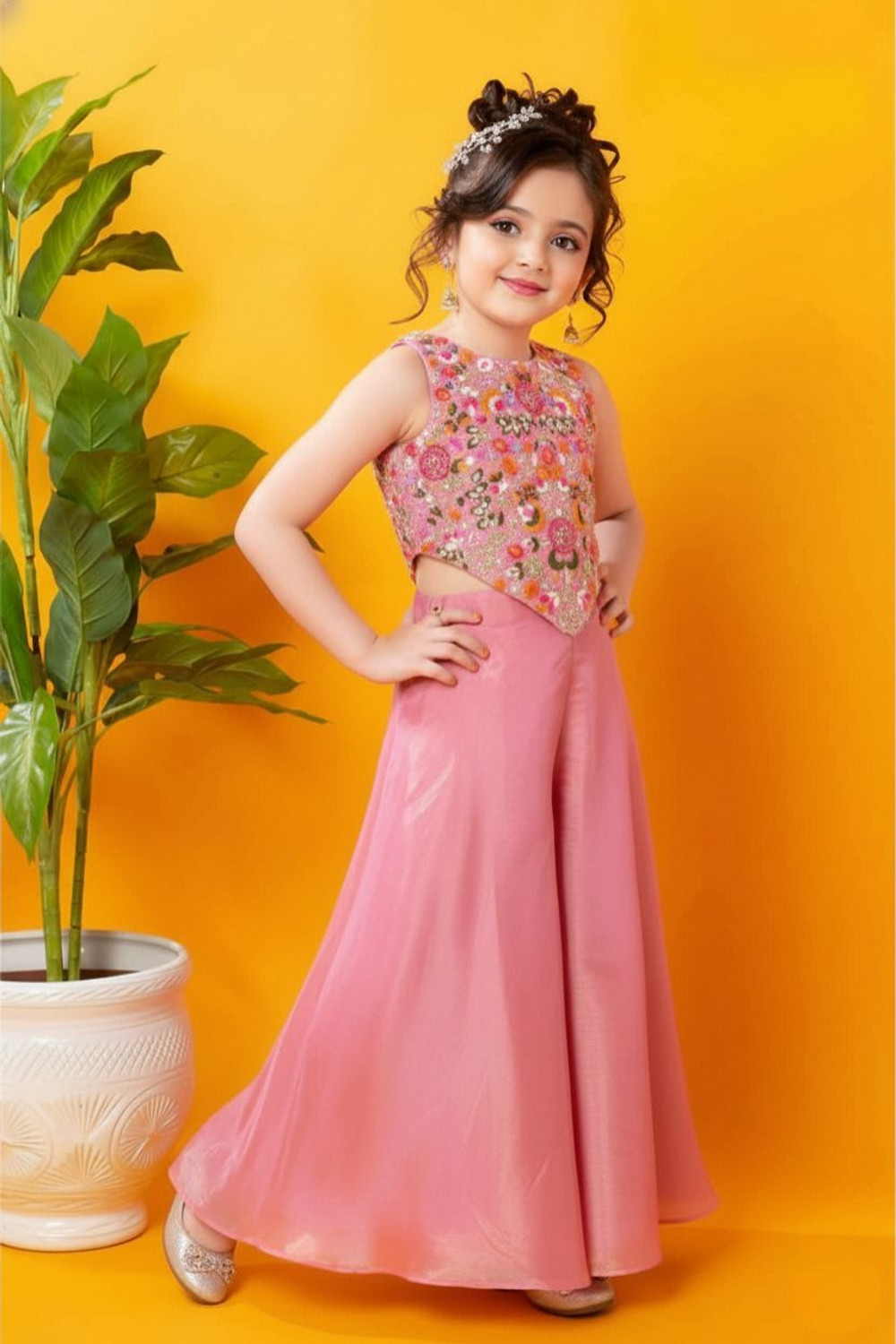 Image of Sashay Boutique Girls Festive & Party Kurta and Sharara Set
