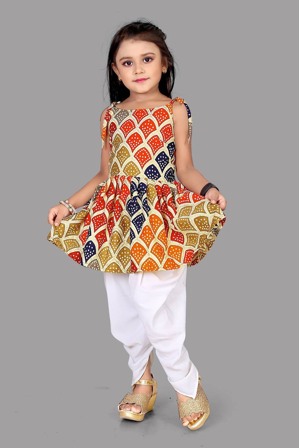 Meraki Fab Girls Festive & Party Dhoti & Kurta Set