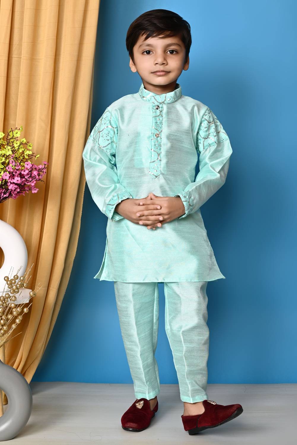 AsSahanaraDresses Baby Boys Festive & Party Kurta and Pyjama Set