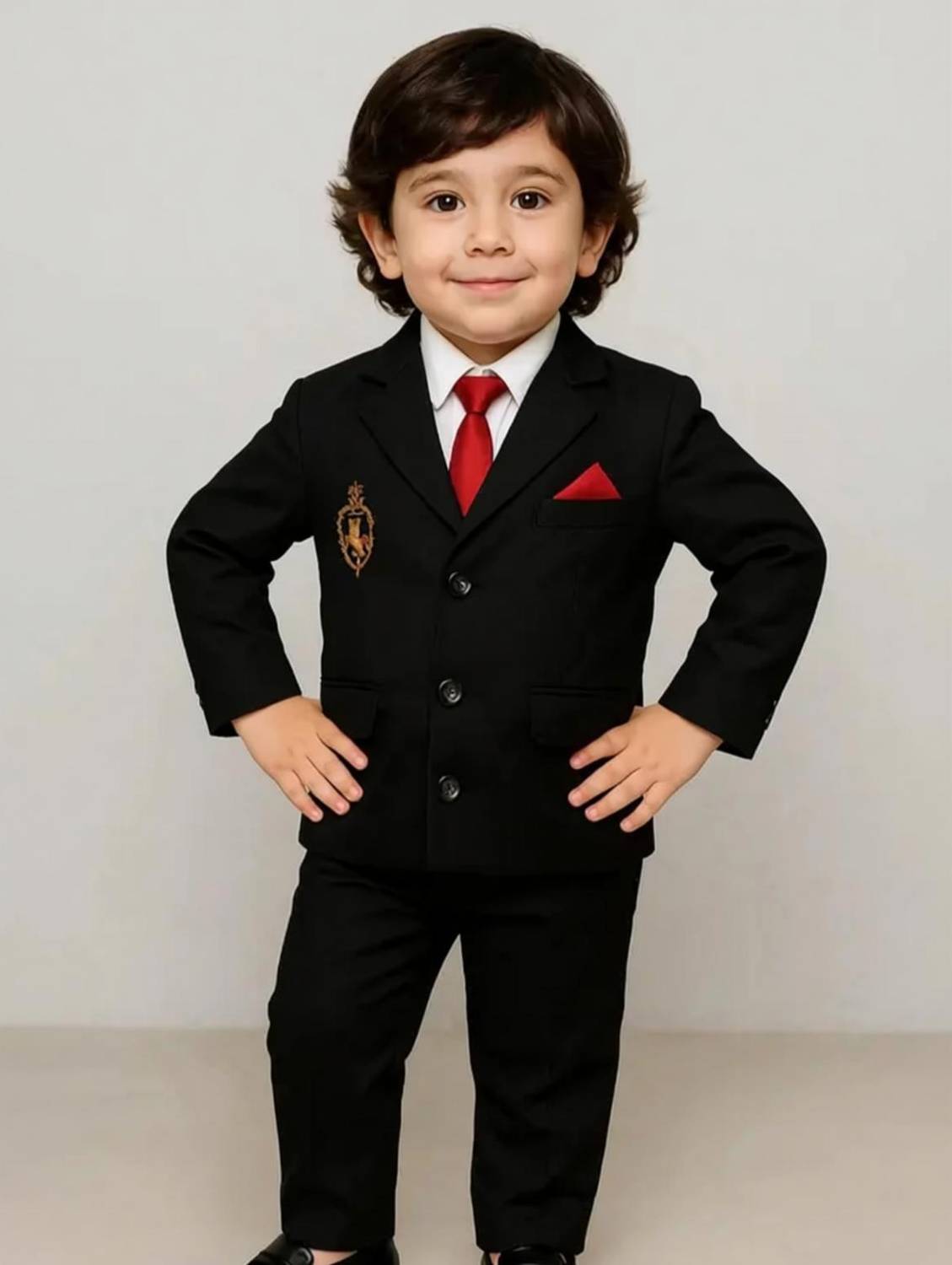 Anishka Enterprises Boys Festive & Party, Wedding Blazer, Shirt and Trouser Set