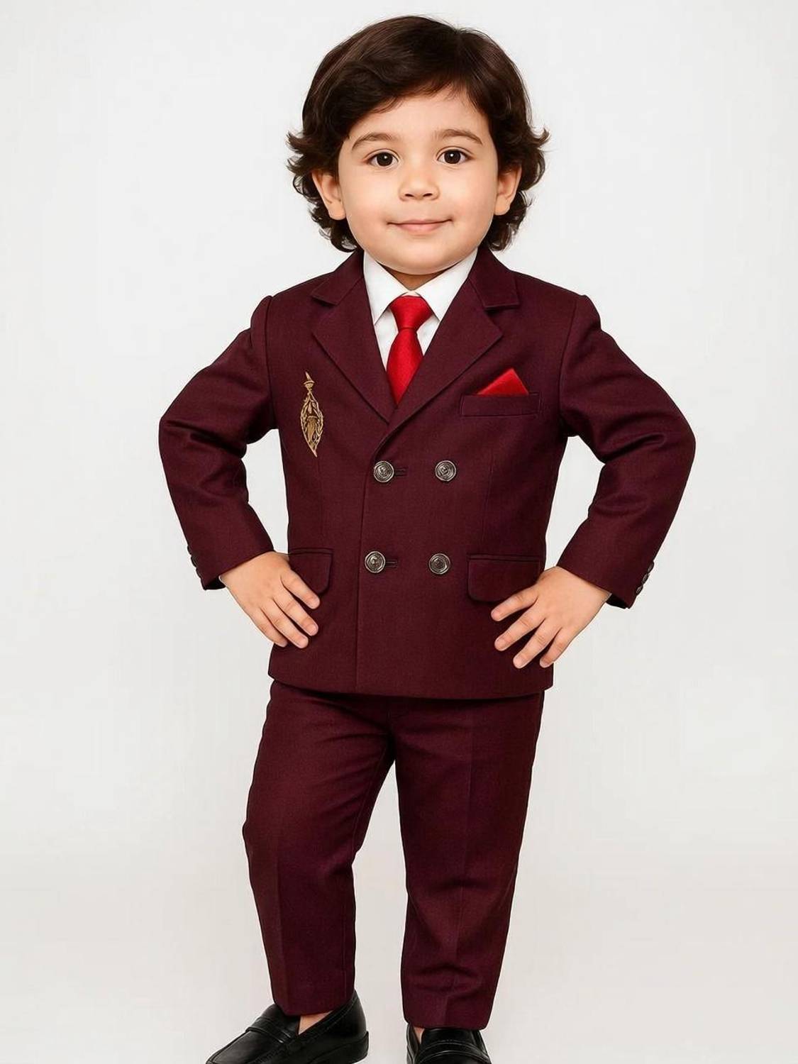 AnishkaFashion Boys Festive & Party, Wedding Blazer and Pant Set