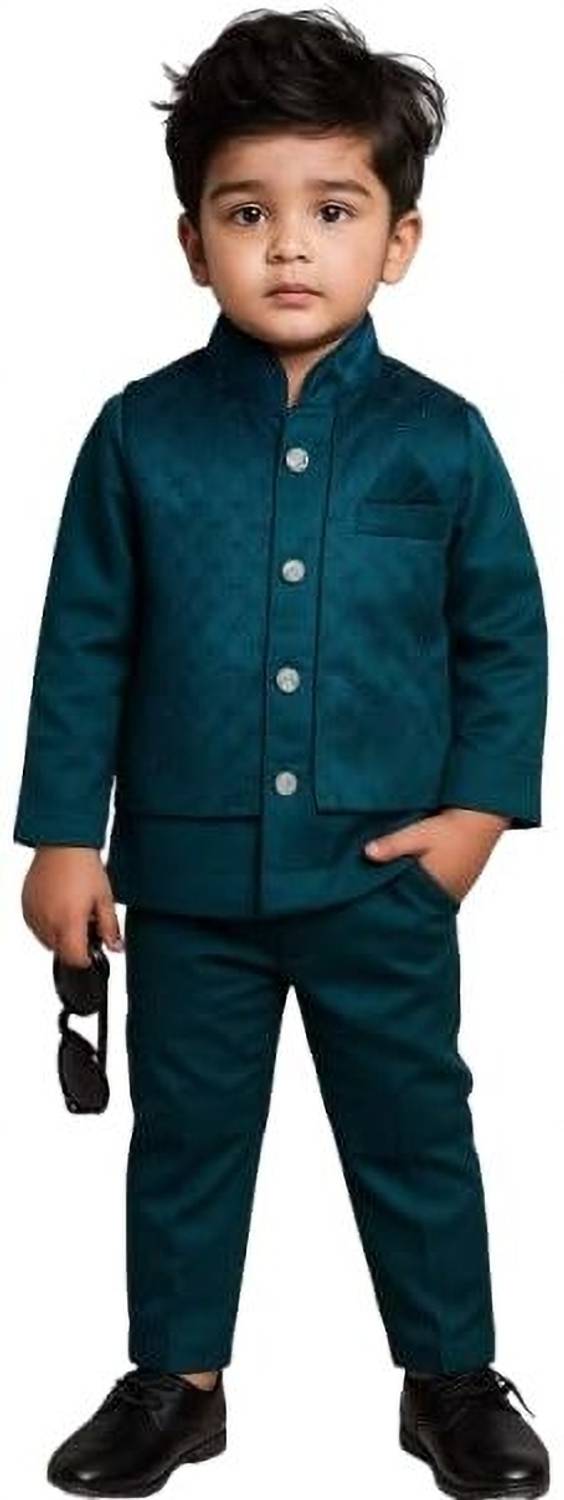 ArhamFashionWear Boys Festive & Party, Wedding Blazer and Pant Set