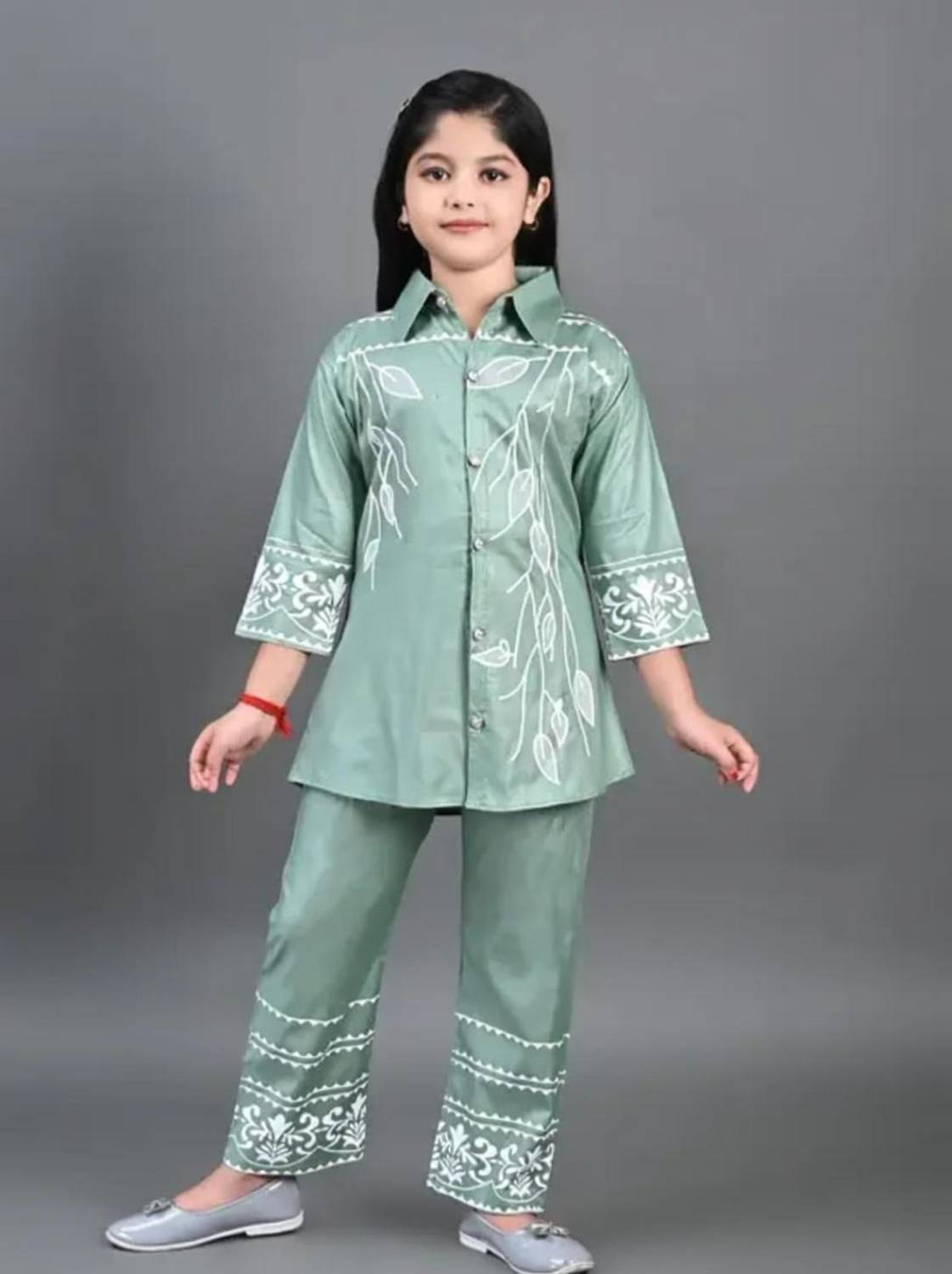 AR KEFA Girls Festive & Party Shirt & Waistcoat Set