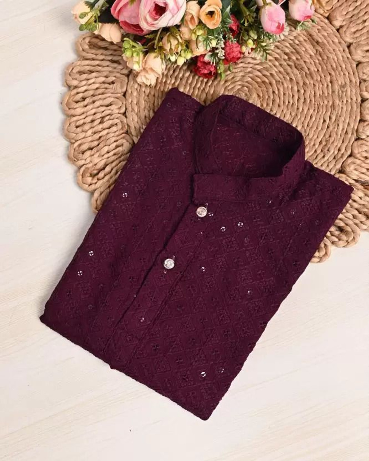 Image of Kidsearth Boys Festive & Party Kurta and Pyjama Set
