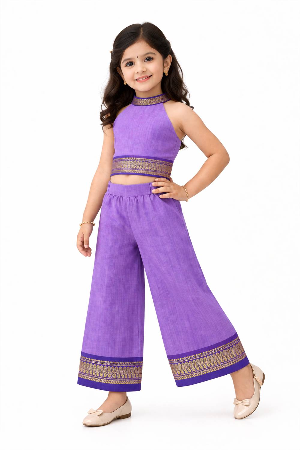 Amba Collection Boutique Girls Festive & Party Kurta and Palazzo Set