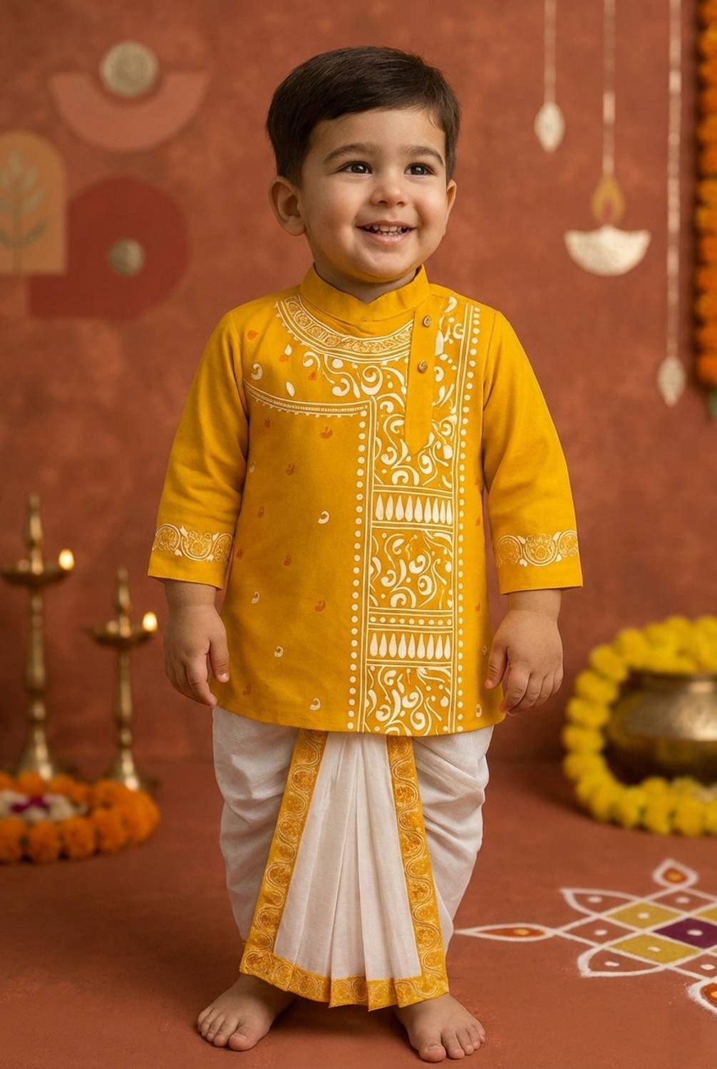 AHLAN APPARELS Boys Festive & Party Kurta and Dhoti Pant Set