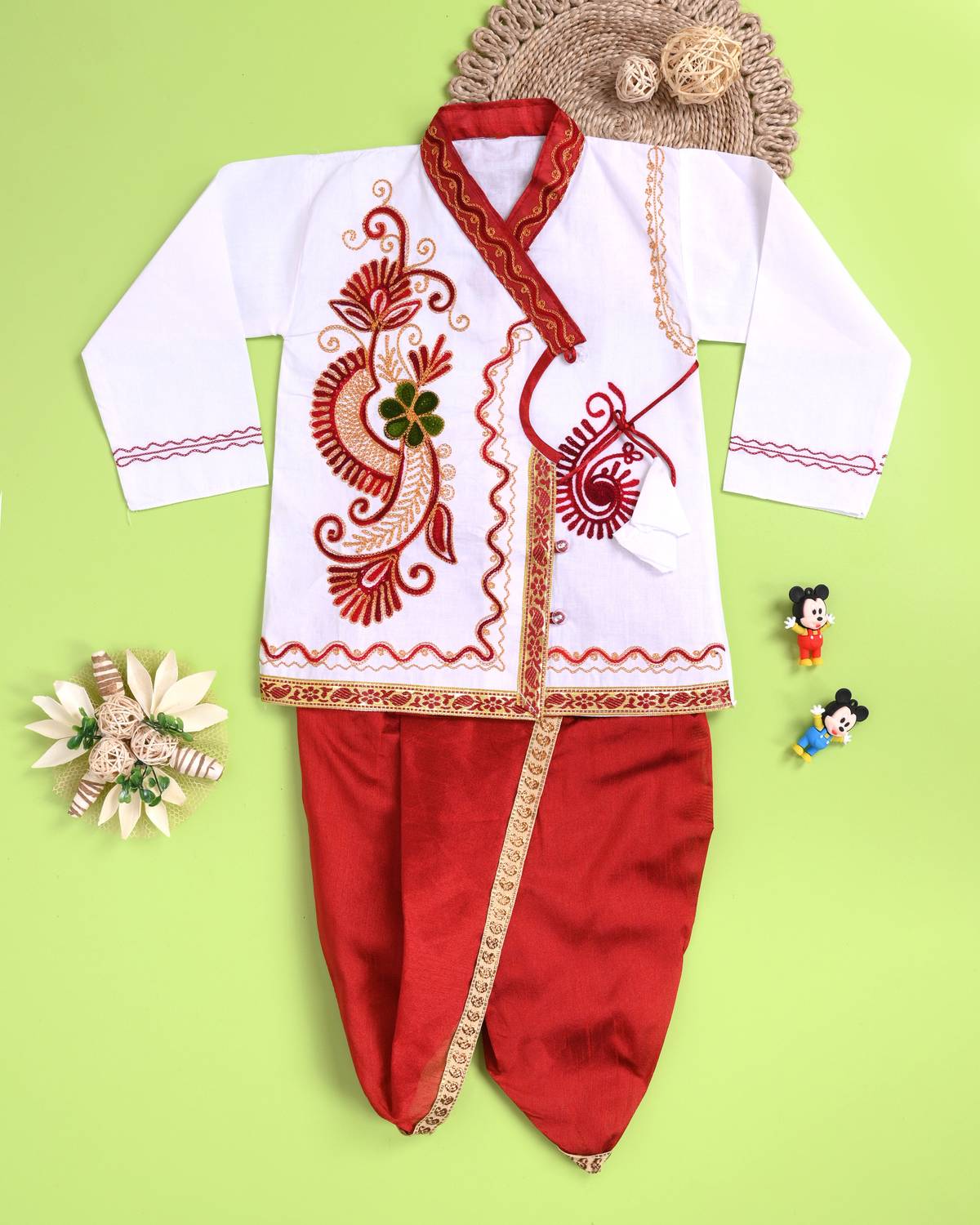 AFTAB DRESSES Baby Boys Formal, Festive & Party, Wedding Dhoti & Kurta Set