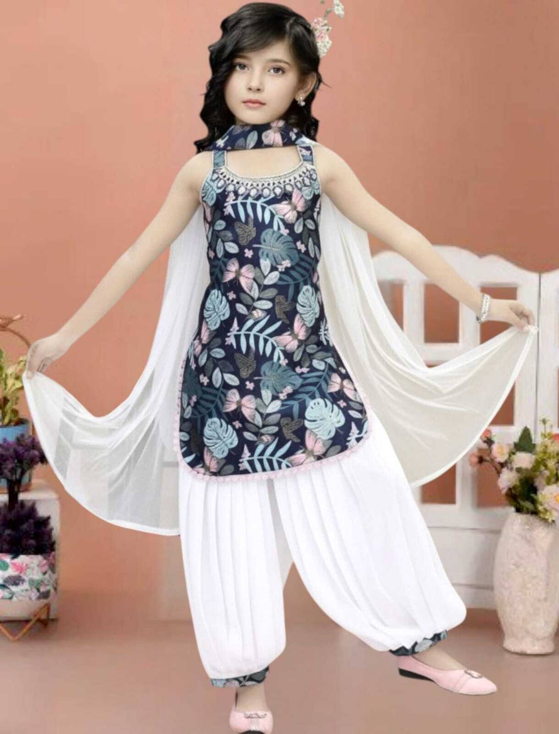 chinese dress ladies Dhoti style dresses for ladies girls (3 Colors) main image 1