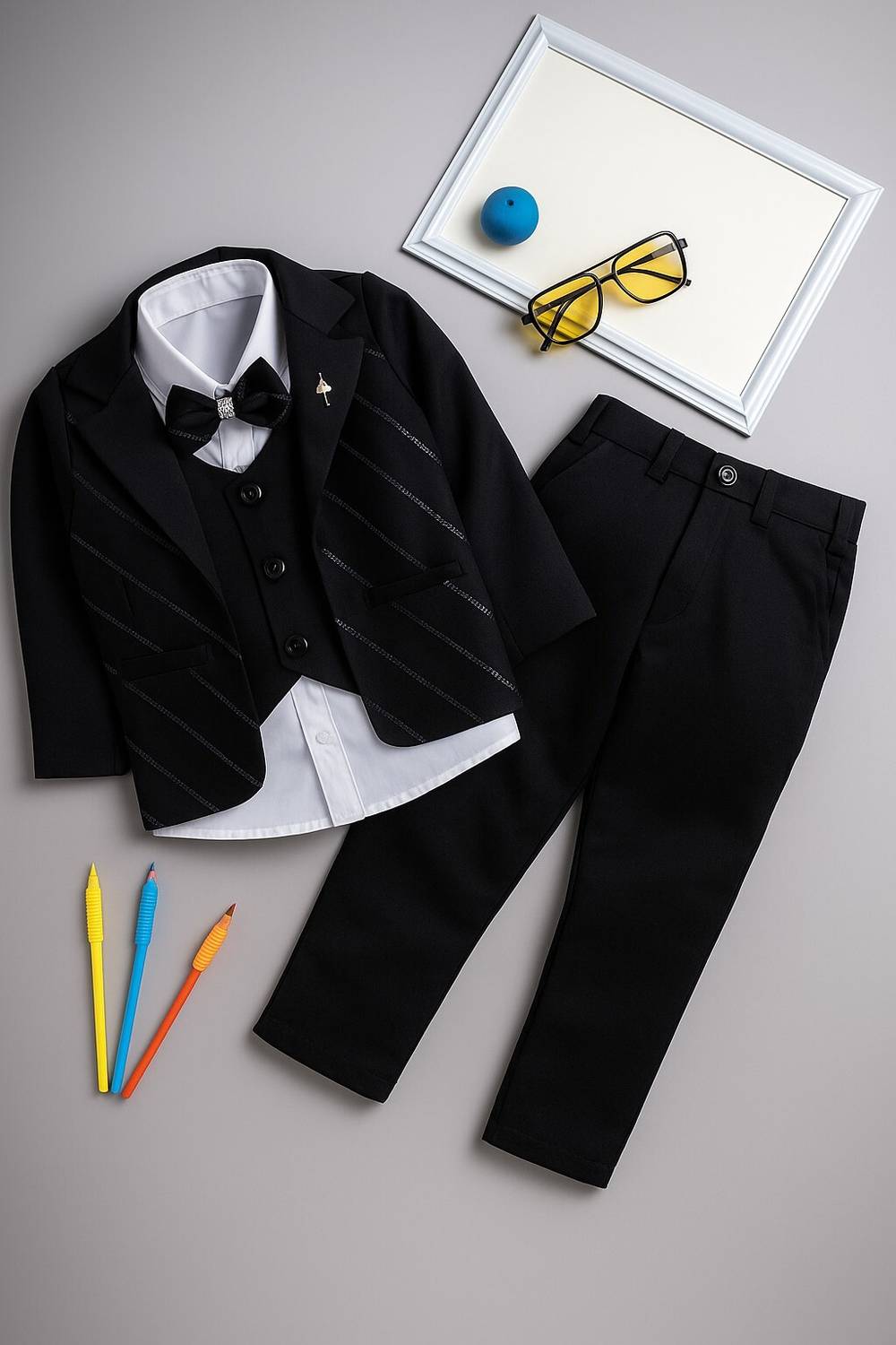 ArhamFashionWear Boys Festive & Party, Wedding Blazer, Shirt and Trouser Set