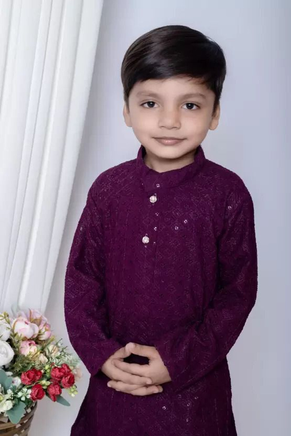 Image of Kidsearth Boys Festive & Party Kurta and Pyjama Set