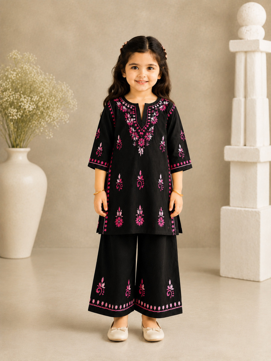 Image of marshmellow by janvi Girls Festive & Party Kurta and Palazzo Set