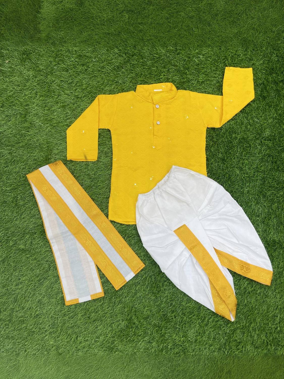 ABLaskar Boys Casual Kurta and Dhoti Pant Set