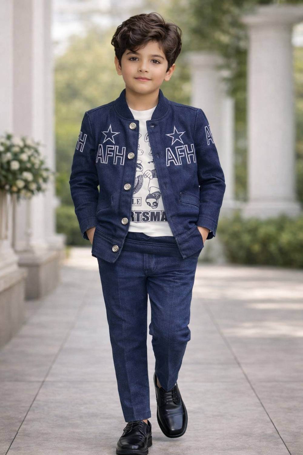AnishkaStore Boys Casual Blazer and Pant Set