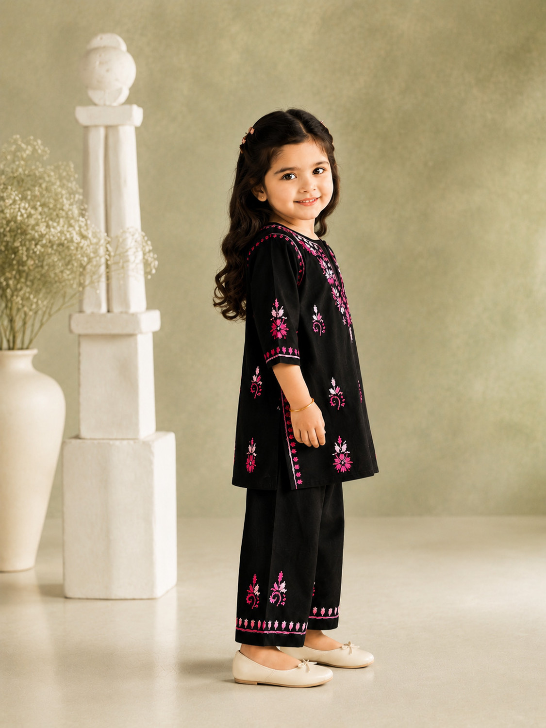 Image of marshmellow by janvi Girls Festive & Party Kurta and Palazzo Set