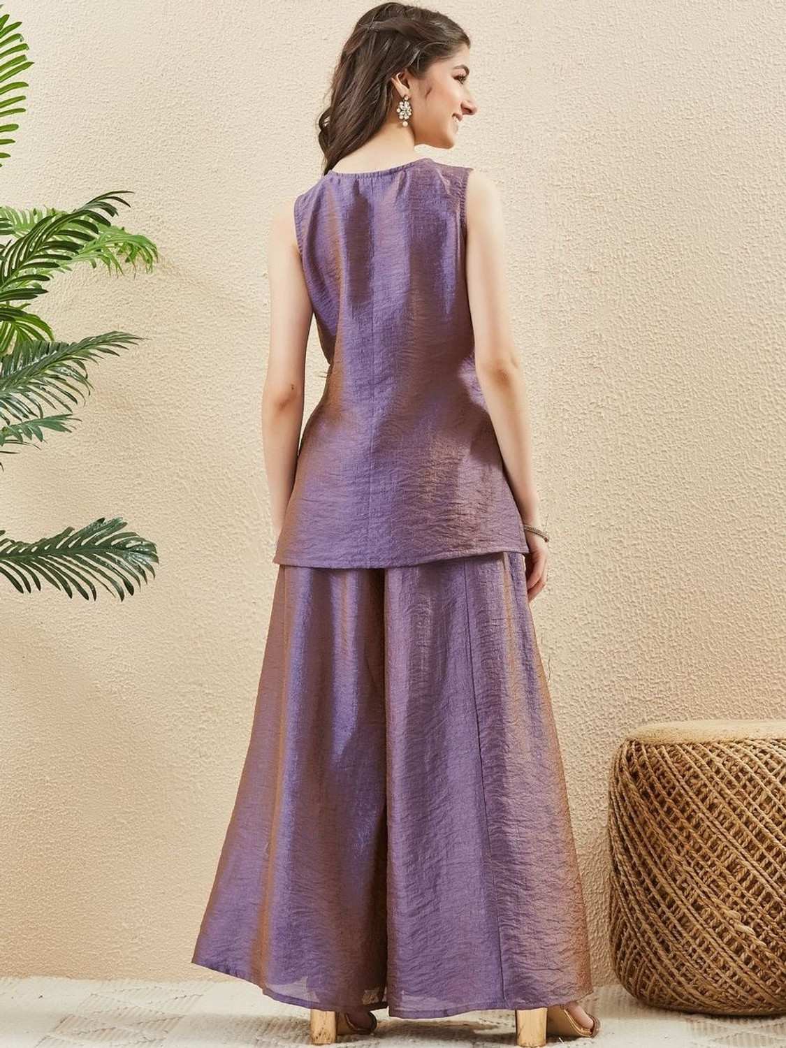 Image of Mahadev Fashion Girls Festive & Party Kurta and Palazzo Set