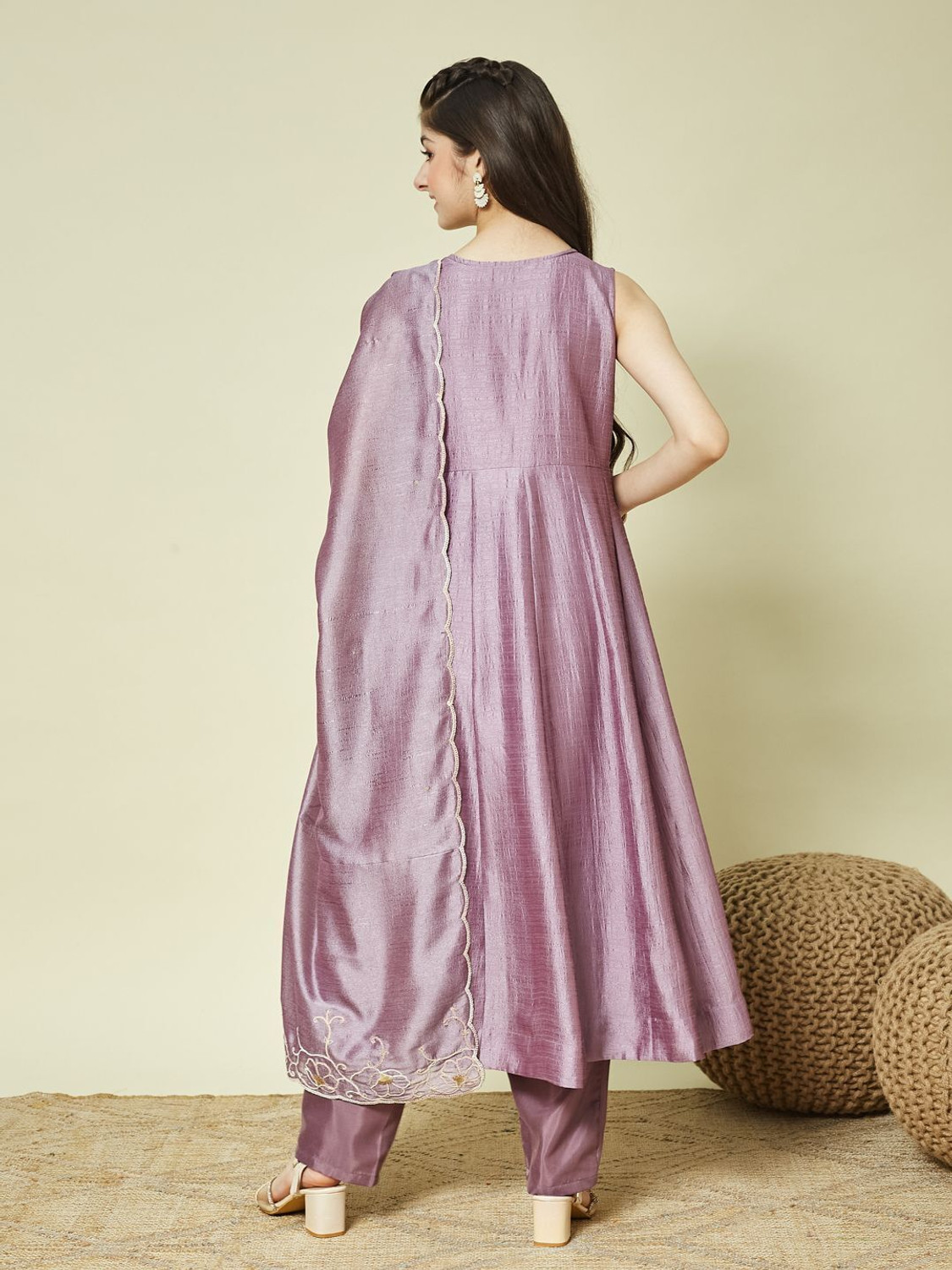 Image of Curly Tales Girls Festive & Party Kurta and Dupatta Set